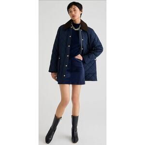 J Crew Heritage Quilted Barn Jacket Puffer  PrimaLoft Womens Size XXS New Blue